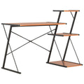 Schreibtisch mit Regal Schwarz und Braun 116×50×93 cm