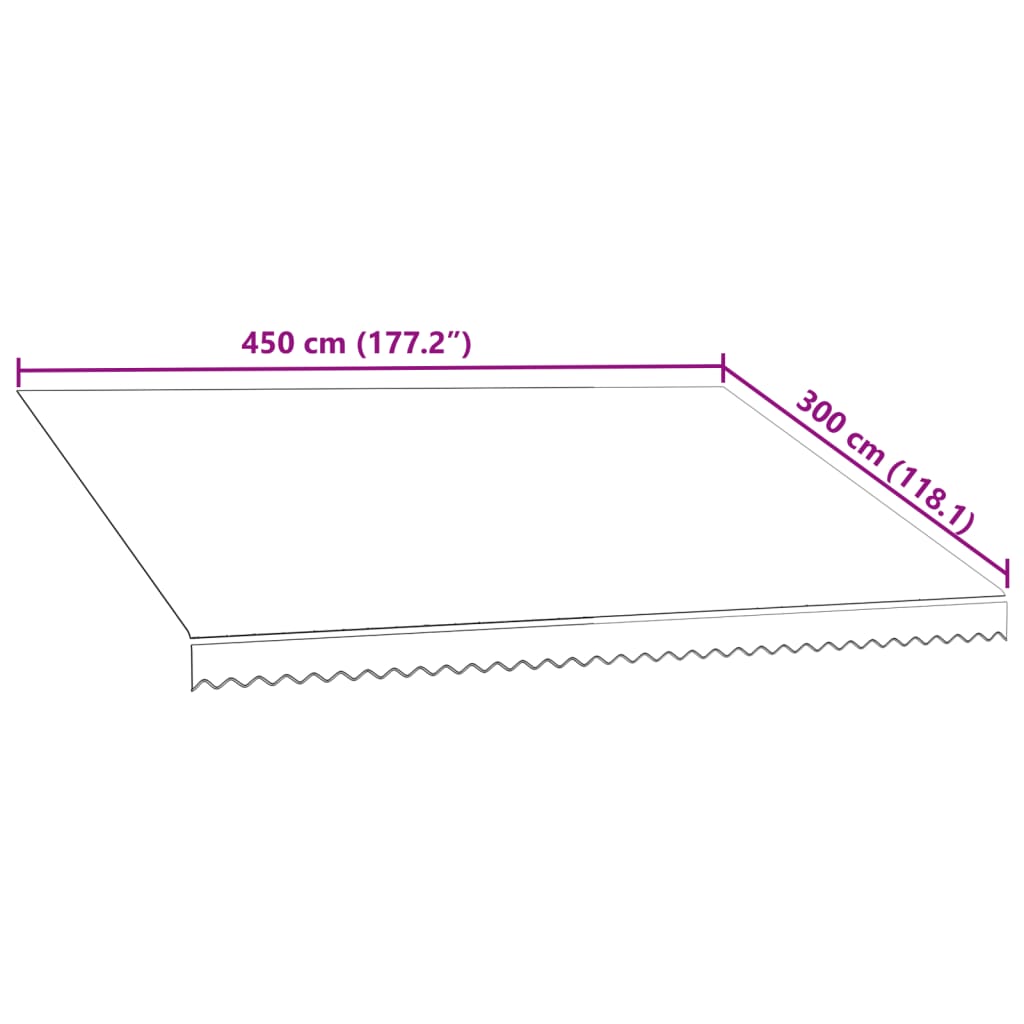 Markisenbespannung Canvas Orange & Braun 4,5x3 m