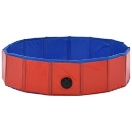 vidaXL Hundepool Faltbar Rot 80×20 cm PVC