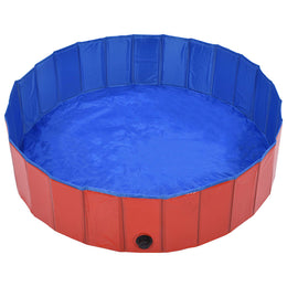 vidaXL Hundepool Faltbar Rot 120 x 30 cm PVC