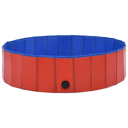 vidaXL Hundepool Faltbar Rot 120 x 30 cm PVC