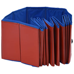 vidaXL Hundepool Faltbar Rot 120 x 30 cm PVC