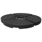 Sonnenschirmständer Fächerförmig 4 Stk. Schwarz