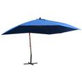 Ampelschirm mit Holz-Mast 400x300 cm Blau