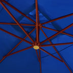 Ampelschirm mit Holz-Mast 400x300 cm Blau