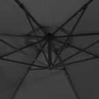 Ampelschirm mit LED-Beleuchtung und Stahl-Mast 300 cm Schwarz