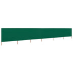 6-teiliges Windschutzgewebe 800 x 120 cm Grün