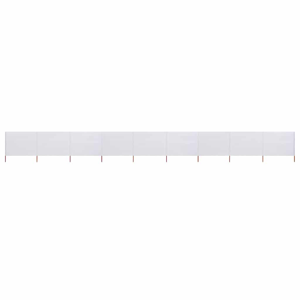 9-teiliges Windschutzgewebe 1200 x 120 cm Sandweiß