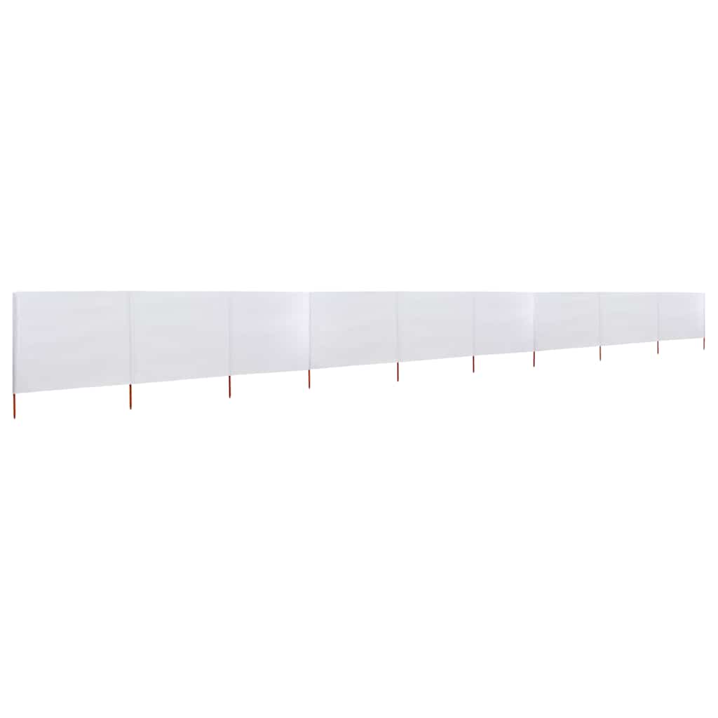 9-teiliges Windschutzgewebe 1200 x 120 cm Sandweiß