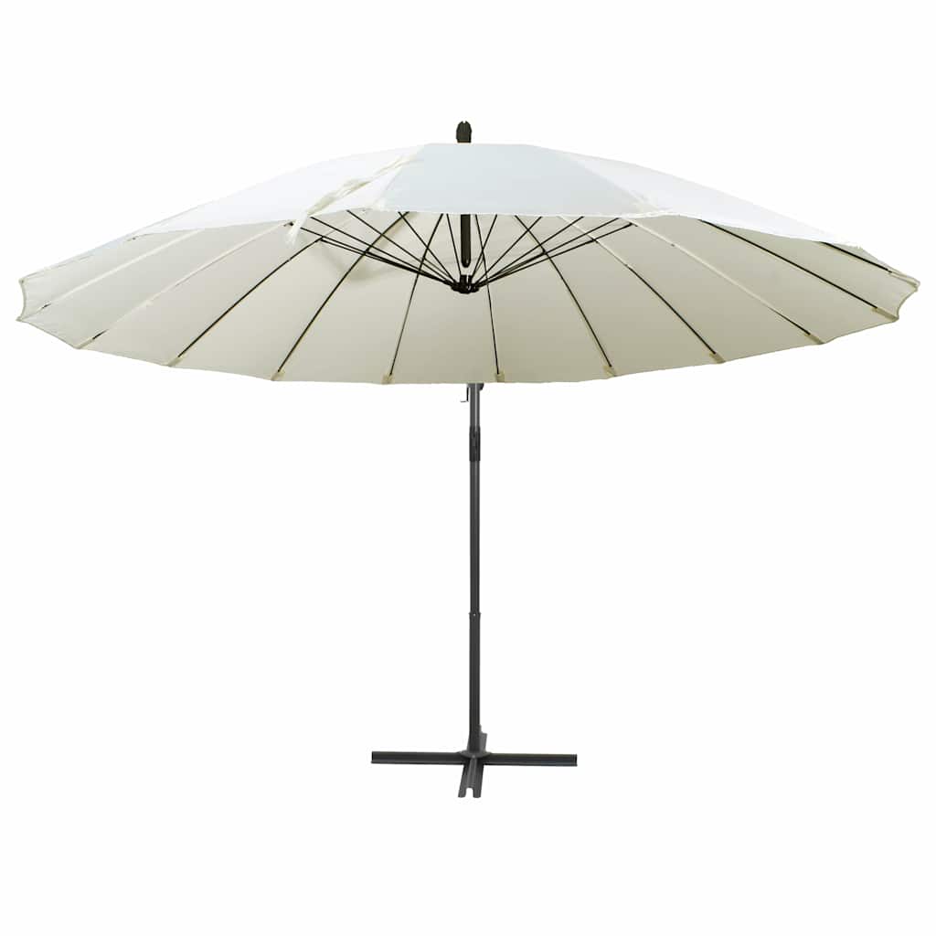Ampelschirm Weiß 3 m Aluminium-Mast