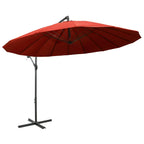 Ampelschirm Terrakottarot 3 m Aluminium-Mast