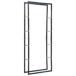 vidaXL Brennholzregal Schwarz 80×25×200 cm Stahl