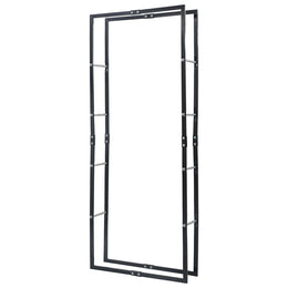 vidaXL Brennholzregal Schwarz 80×25×200 cm Stahl