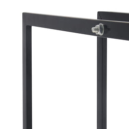 vidaXL Brennholzregal Schwarz 80×25×200 cm Stahl