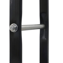 vidaXL Brennholzregal Schwarz 80×25×200 cm Stahl