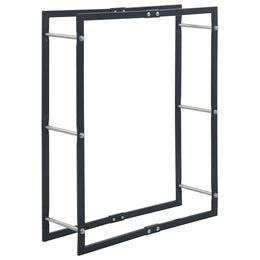 vidaXL Brennholzregal Schwarz 80×25×100 cm Stahl