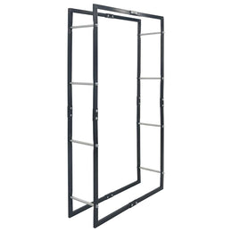 vidaXL Brennholzregal Schwarz 80×25×150 cm Stahl