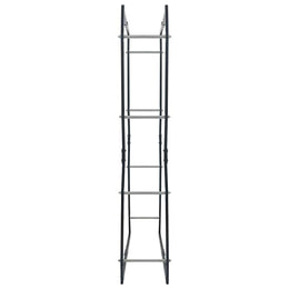 vidaXL Brennholzregal Schwarz 80×25×150 cm Stahl