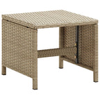 Gartenhocker 2 Stk. mit Sitzkissen Poly Rattan Beige
