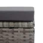 Gartenhocker 2 Stk. mit Sitzkissen Poly Rattan Anthrazit