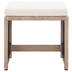 17-tlg. Garten-Essgruppe mit Auflagen Poly Rattan Beige