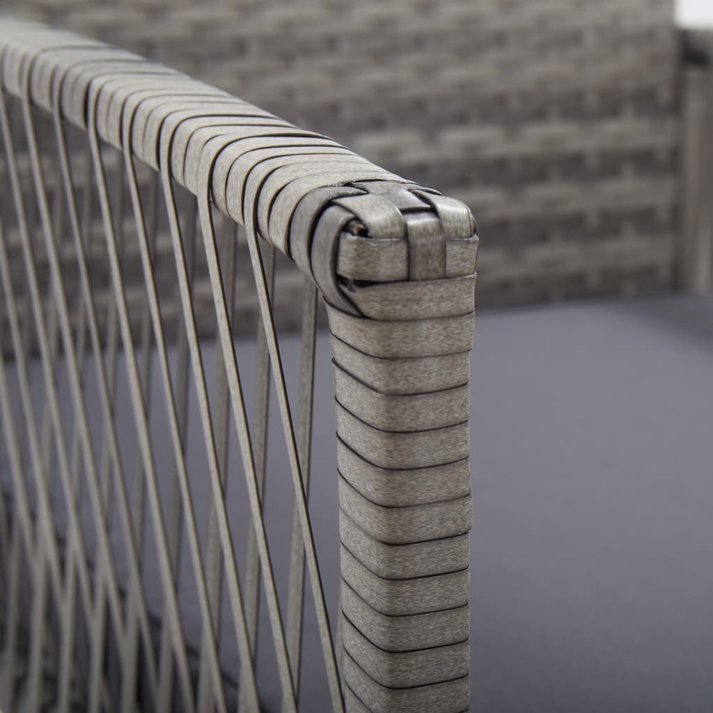 Gartensessel mit Sitzkissen 2 Stk. Anthrazit Poly Rattan