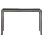 Gartentisch Anthrazit 123x60x74 cm Poly Rattan