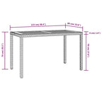 Gartentisch Schwarz und Braun 123x60x74 cm Massivholz Akazie
