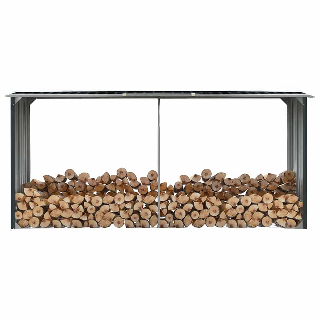 vidaXL Brennholzlager Verzinkter Stahl 330 x 92 x 153 cm Anthrazit