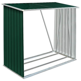 vidaXL Brennholzlager Verzinkter Stahl 163 x 83 x 154 cm Grün
