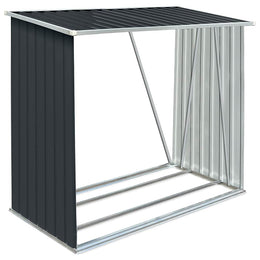 vidaXL Brennholzlager Verzinkter Stahl 163 x 83 x 154 cm Anthrazit