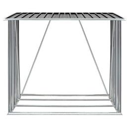 vidaXL Brennholzlager Verzinkter Stahl 163 x 83 x 154 cm Anthrazit