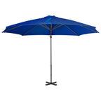 Ampelschirm mit Aluminium-Mast 300 cm Azurblau