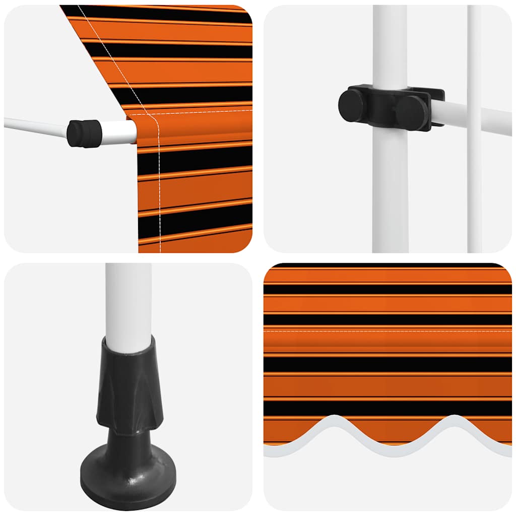 Einziehbare Markise Handbetrieben 350 cm Orange und Braun