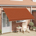 Einziehbare Markise Handbetrieben 350 cm Orange und Braun