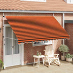Einziehbare Markise Handbetrieben 350 cm Orange und Braun
