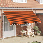 Einziehbare Markise Handbetrieben 400 cm Orange und Braun