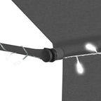 Einziehbare Markise Handbetrieben mit LED 200 cm Anthrazit