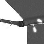 Einziehbare Markise Handbetrieben mit LED 350 cm Anthrazit