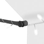 Einziehbare Markise Handbetrieben mit LED 100 cm Creme