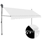 Einziehbare Markise Handbetrieben mit LED 400 cm Creme