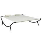 Sonnenliege Stoff Creme