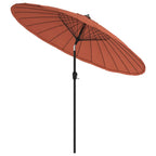 Sonnenschirm mit Aluminium-Mast 270 cm Terrakotta