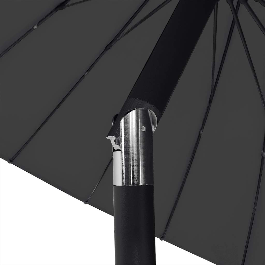 Sonnenschirm mit Aluminium-Mast 270 cm Schwarz