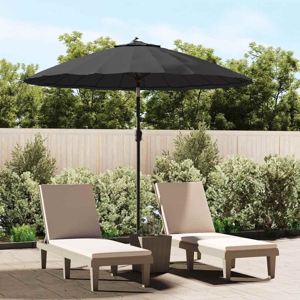 Sonnenschirm mit Aluminium-Mast 270 cm Schwarz