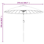 Sonnenschirm mit Aluminium-Mast 270 cm Azurblau