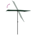 Sonnenschirm mit Aluminium-Mast 180x110 cm Grün