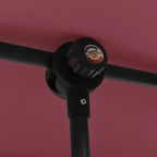 Sonnenschirm mit Aluminium-Mast 180x110 cm Bordeauxrot