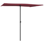 Sonnenschirm mit Aluminium-Mast 2x1,5 m Bordeauxrot
