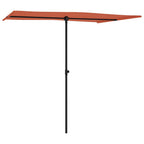 Sonnenschirm mit Aluminium-Mast 2x1,5 m Terrakotta